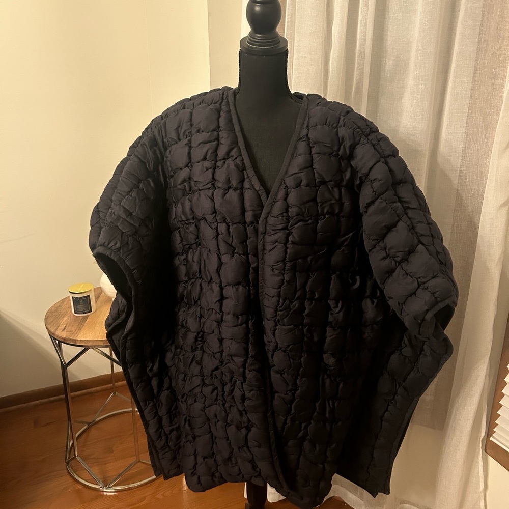 Black Quilted Outerwear